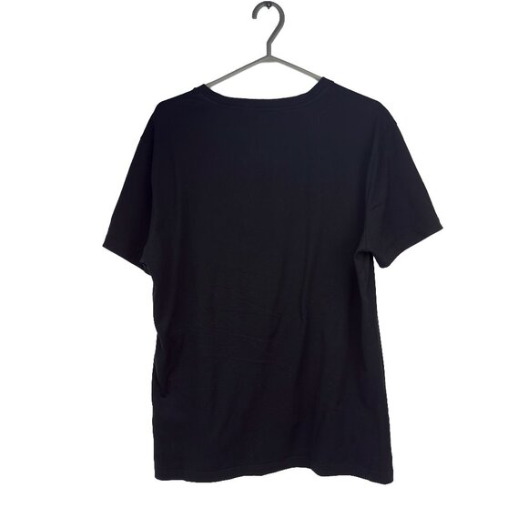 *RARE* ALEXANDER MCQUEEN Suede Skull Dark Green Appliqué Italy Black T-Shirt XL - Picture 2 of 6